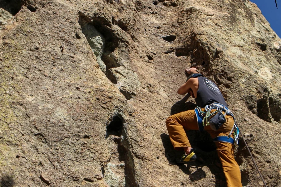 Rock climbing near Santiago